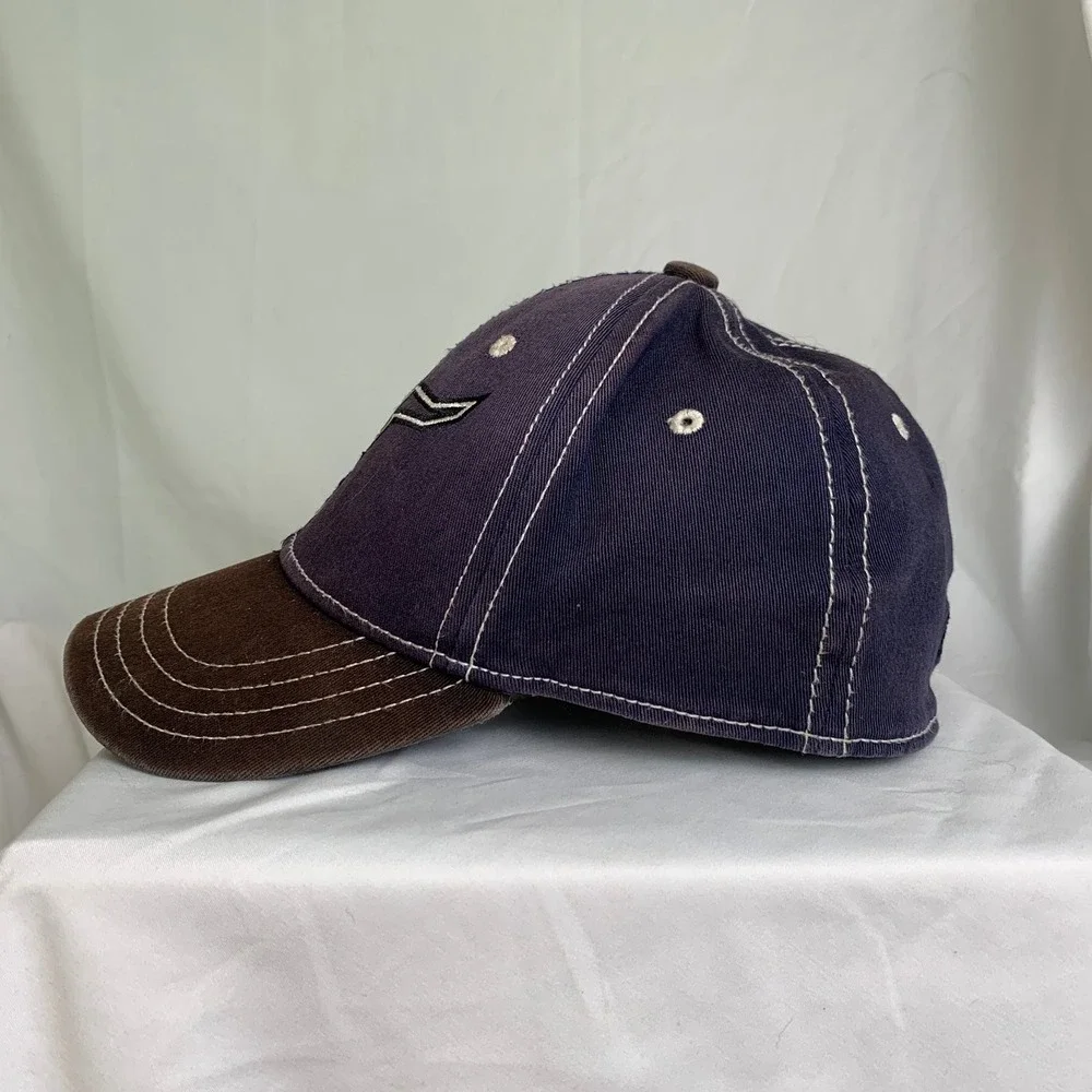 Wrangler 20X Hat Boys Youth Blue Brown Fitted Cotton Spandex Baseball Cap Flaw